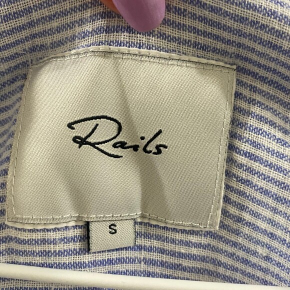 Rails Mateo Cabo Stripe Linen Shirt S - Picture 6 of 9